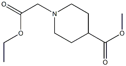 1-乙氧羰基甲基-4-哌啶甲酸甲酯 结构式