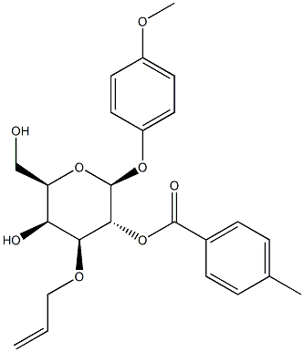 4-Methoxyphenyl3-O-allyl-2-O-toluoyl-b-D-galactopyranoside 结构式