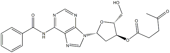 N6-Benzoyl-3'-O-levulinoyl-2'-deoxyadenosine 结构式