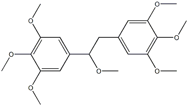 1,2,3-Trimethoxy-5-[2-methoxy-2-(3,4,5-trimethoxyphenyl)ethyl]benzene 结构式
