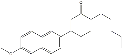5-(6-Methoxy-naphthalen-2-yl)-2-pentyl-cyclohexanone 结构式