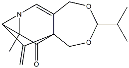 7-Isopropyl-12-methyl-13-methylidene-2-aza-6,8-dioxatetracyclo[8.2.1.0 (2,12).0(4,10)]tridec-3-en-11-one 结构式