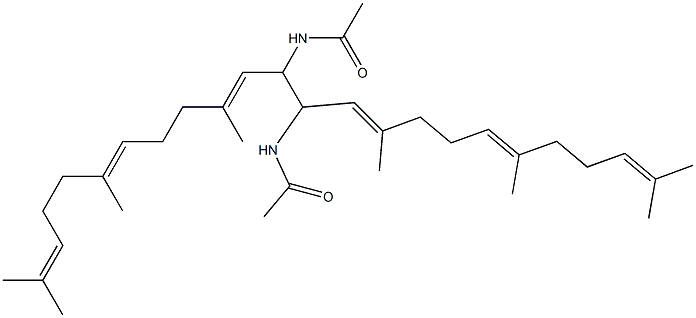 N-[2-Acetylamino-4,8,12-trimethyl-1-(2,6,10-trimethyl-undeca-1,5,9-tri enyl)-trideca-3,7,11-trienyl]-acetamide 结构式