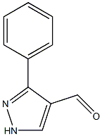 3-Phenyl-1H-pyrazole-4-carboxaldehyde 97% 结构式