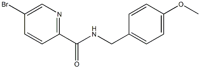 5-Bromo-N-(4-methoxybenzyl)pyridine-2-carboxamide 结构式