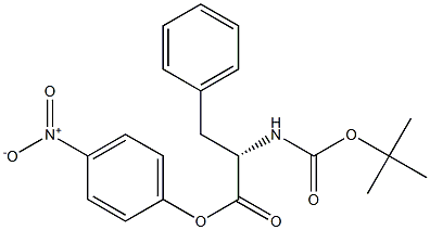 N-tert-butoxycarbonyl-phenylalanine 4-nitrophenyl ester 结构式