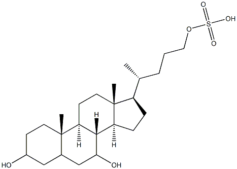 cholane-3,7,24-triol-24-sulfate 结构式