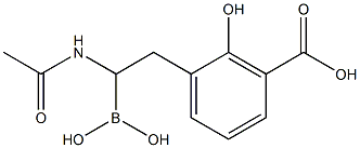 1-acetamido-2-(3-carboxy-2-hydroxyphenyl)ethylboronic acid 结构式