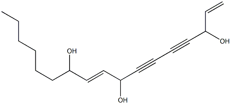 1,9-heptadecadiene-4,6-diyne-3,8,11-triol 结构式