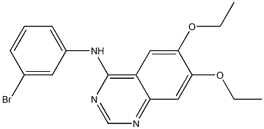 4-(3-bromoanilino)-6,7-diethoxyquinazoline 结构式