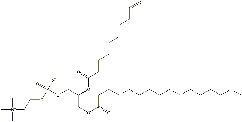 1-palmitoyl-2-(9-oxononanoyl)-sn-glycero-3-phosphocholine 结构式