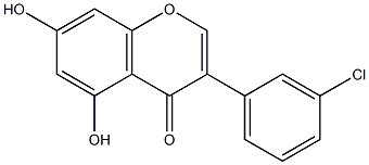 3'-chloro-5,7-dihydroxyisoflavone 结构式