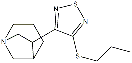6-(3-propylthio-1,2,5-thiadiazol-4-yl)-1-azabicyclo(3.2.1)octane 结构式