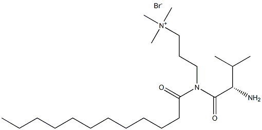 3-(N-dodecanoyl-L-valylamino)-propyltrimethylammonium bromide 结构式