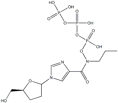 N-propyl-1-(2-deoxyribofuranosyl)imidazole-4-carboxamide triphosphate 结构式