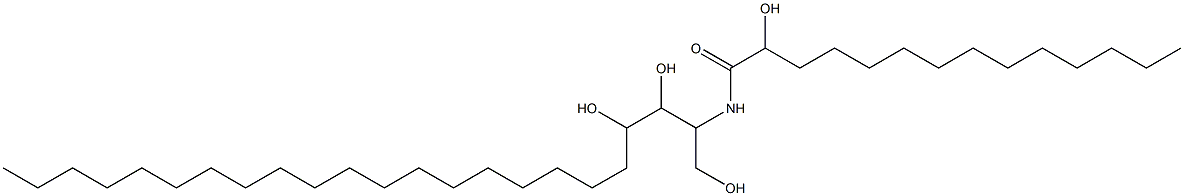 1,3,4-trihydroxy-2-(2'-hydroxytetradecanoyl)aminotricosane 结构式