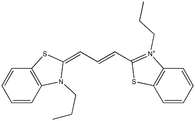 3,3'-dipropylthiacarbocyanine 结构式