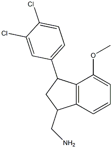 (3-(3,4-dichlorophenyl)-4-methoxyindan-1-yl)methylamine 结构式