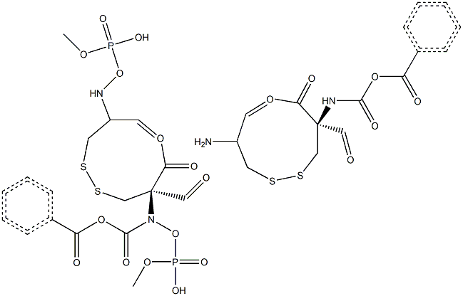 N,N'-bis(benzoyloxycarbonylcystinyl)bis(methyl phosphate) 结构式