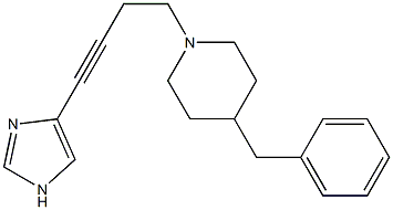 4-benzyl-1-(4-(1H-imidazol-4-yl)but-3-ynyl)piperidine 结构式