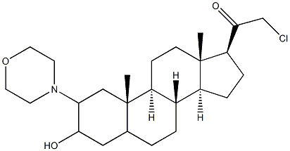 21-chloro-3-hydroxy-2-(4-morpholinyl)pregnan-20-one 结构式