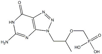 9-(2-(phosphonomethoxy)propyl)-8-azaguanine 结构式