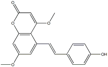 5-(4-hydroxyphenethenyl)-4,7-dimethoxycoumarin 结构式