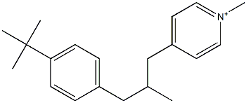 N-methyl-4-(2-(4-tert-butylbenzyl)propyl)pyridinium 结构式