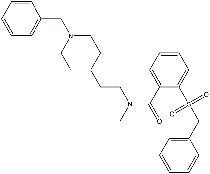 1-benzyl-4-(N-methyl-N-((phenylmethylsulfonyl)phenylcarbonyl)aminoethyl)piperidine 结构式