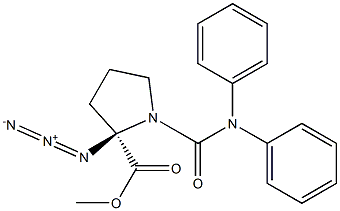 2-azido-N-(diphenylcarbamoyl)proline methyl ester 结构式