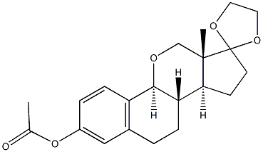 11-oxoestrone-3-acetate-17-ethyleneketal 结构式