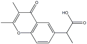 2-(2,3-dimethylchromon-6-yl)propanoic acid 结构式