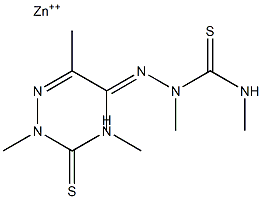 (2,3-butanedione bis(N(4)-dimethylthiosemicarbazone))zinc(II) 结构式