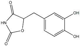 5-(3,4-dihydroxyphenylmethyl)oxazolidine-2,4-dione 结构式