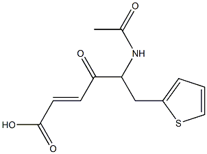5-acetamido-4-oxo-6-(2-thienyl)hex-2-enoic acid 结构式