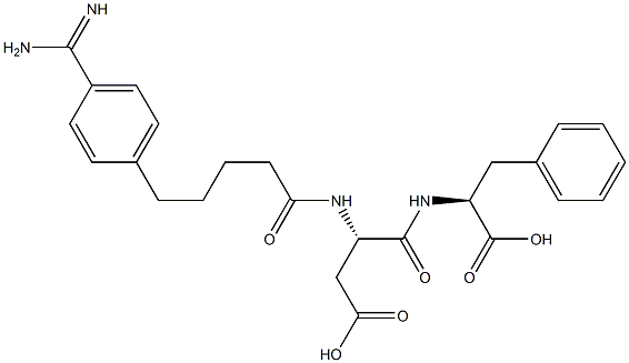 5-(4-amidinophenyl)pentanoyl-aspartyl-phenylalanine 结构式