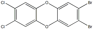 2,3-DICHLORO-7,8-DIBROMO-DIBENZO-PARA-DIOXIN 结构式