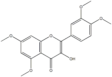 QUERCETIN5,7,3',4'-TETRAMETHYLETHER 结构式