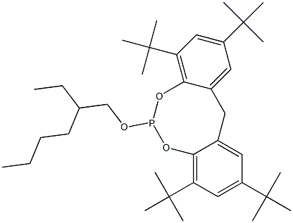 2,2'-METHYLENEBIS(4,6-DI-TERT-BUTYLPHENYL)2-ETHYLHEXYLPHOSPHITE 结构式