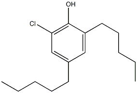 2,4-DIAMYL-6-CHLOROPHENOL 结构式