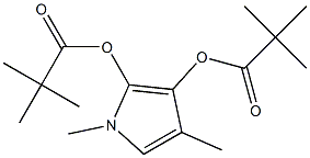 1-METHYL-2,3-BISTRIMETHYLACETOXYMETHYLPYRROLE 结构式