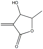 (+)-BETA-HYDROXY-ALPHA-METHYLENE-GAMMA-VALEROLACTONE 结构式