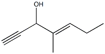2-甲基-1-乙炔基-2-戊烯醇 结构式