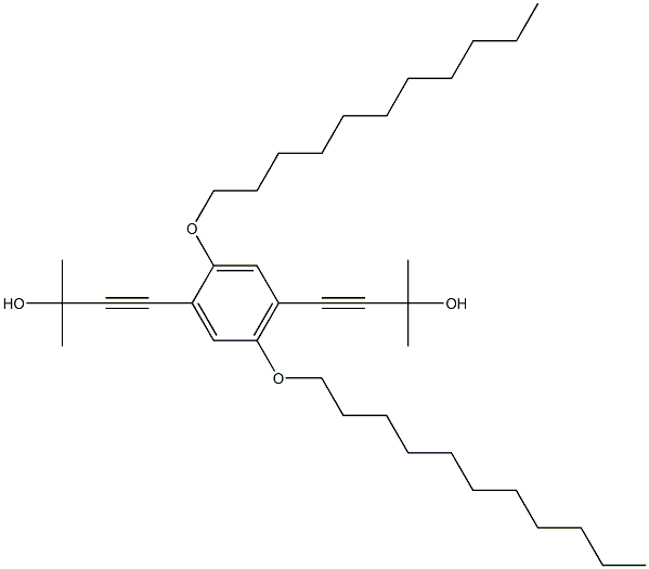 4,4''[2,5-BIS(UNDECYLOXY)-1,4-PHENYLENE]BIS[2-METHYL-3-BUTYN-2-OL] 结构式