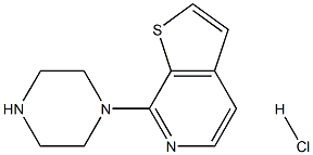 7-Piperazin-1-yl-thieno[2,3-c]pyridine HCl 结构式