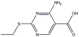 4-Amino-2-ethylsulfanyl-pyrimidine-5-carboxylic acid 结构式