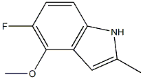 5-Fluoro-4-methoxy-2-methyl-1H-indole 结构式