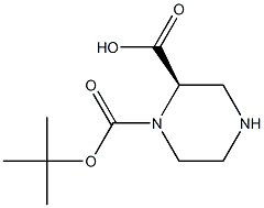 (R)-1-BOC-哌嗪-2-羧酸 结构式