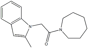 1-(2-Azepan-1-yl-2-oxo-ethyl)-2-methyl-1H-indole- 结构式