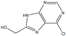 (6-chloro-9H-purin-8-yl)methanol 结构式